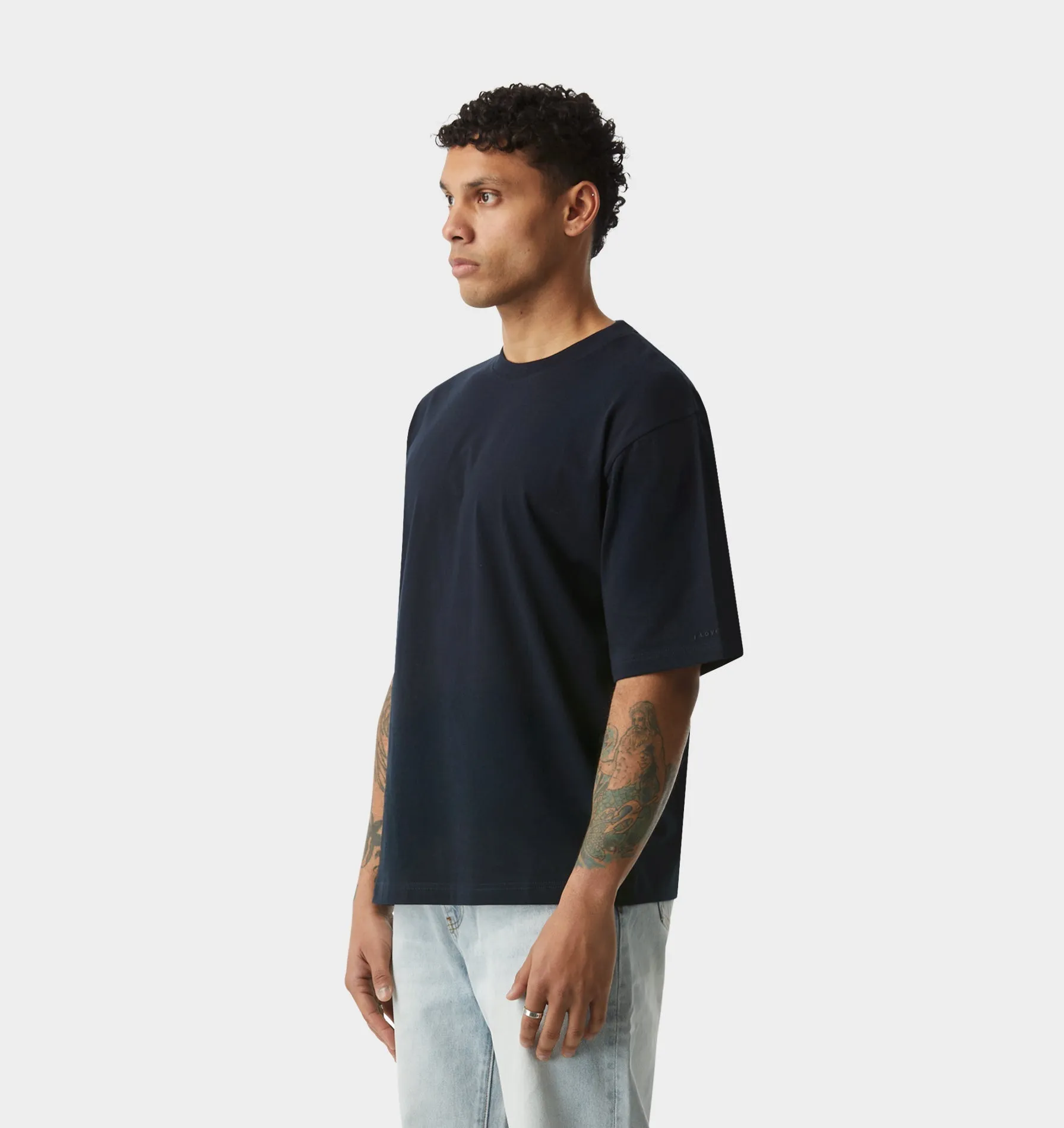 Isaac Cotton Tee - Midnight Navy sold by I Love Ugly product image thumbnail 3