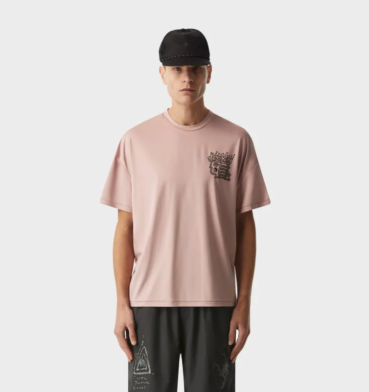 Rebelyuth Active Crop Tee - Dusky Pink sold by I Love Ugly