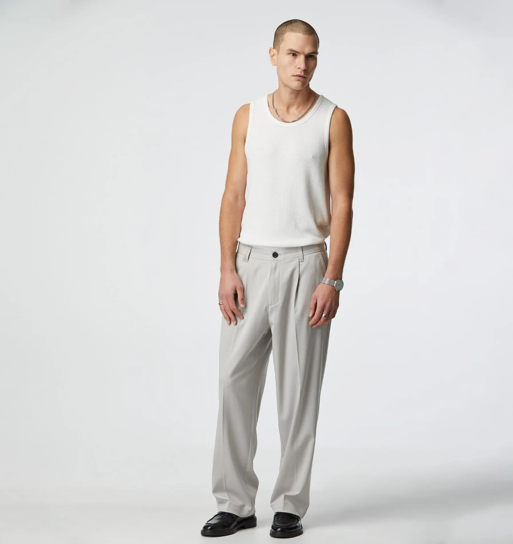 Waffle Tank Top - White sold by I Love Ugly product image thumbnail 2