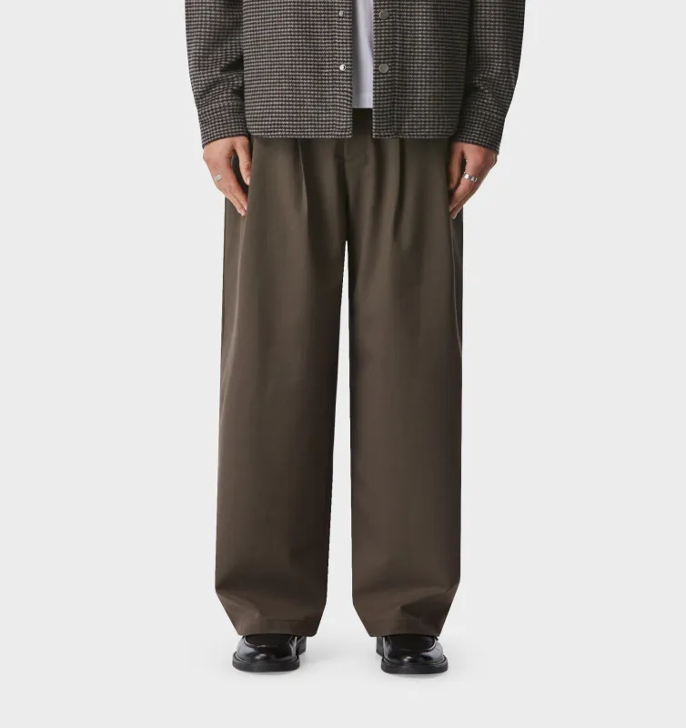 Albert Pleated Pant - Mushroom sold by I Love Ugly