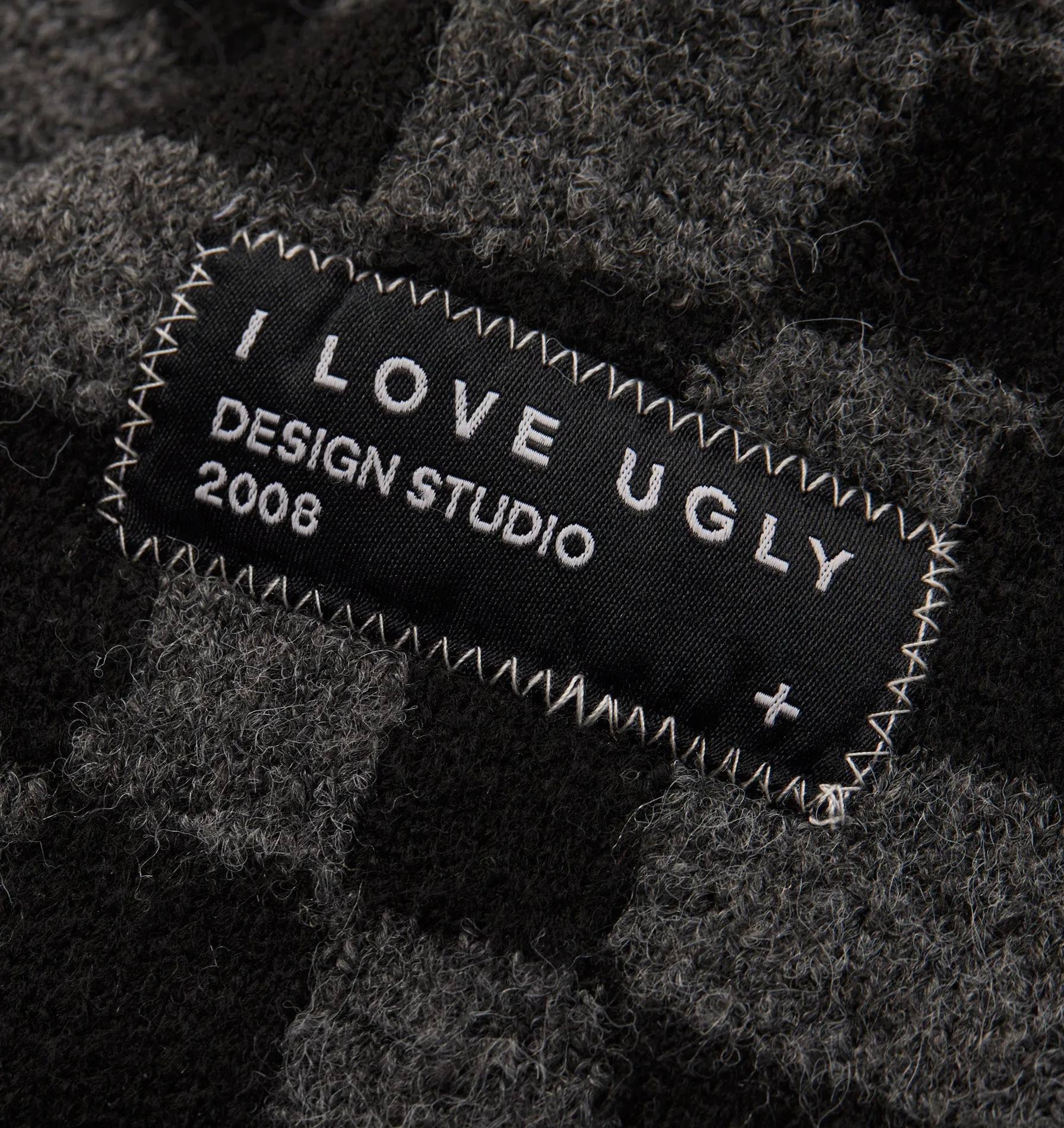 Checkerboard Wyatt Beanie - Charcoal/Black sold by I Love Ugly product image thumbnail 3