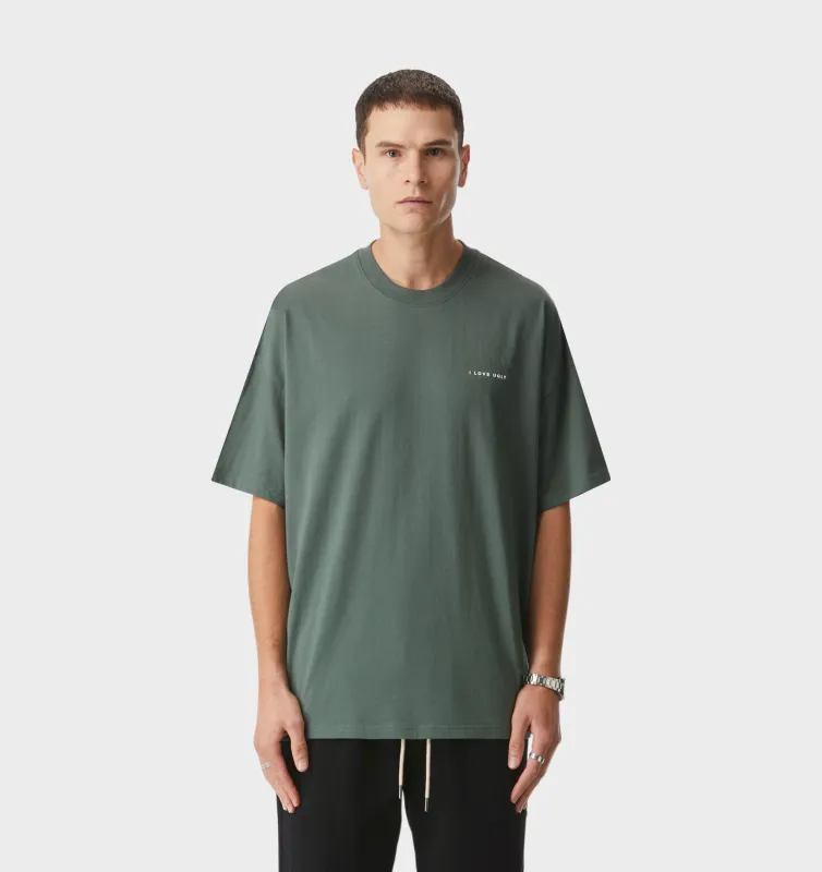 Box Tee - Smokey Green sold by I Love Ugly