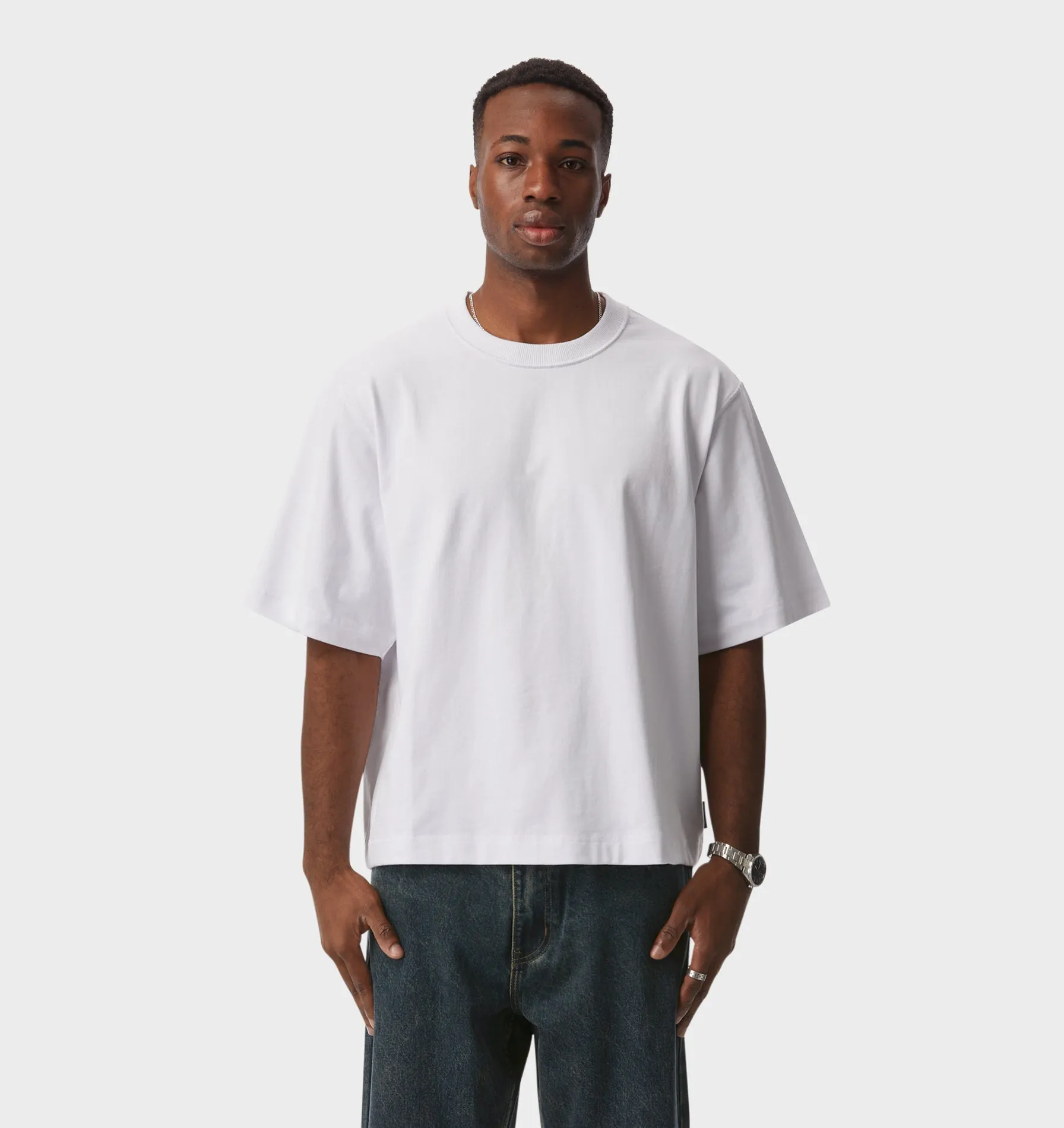 Crop Box Tee - White sold by I Love Ugly