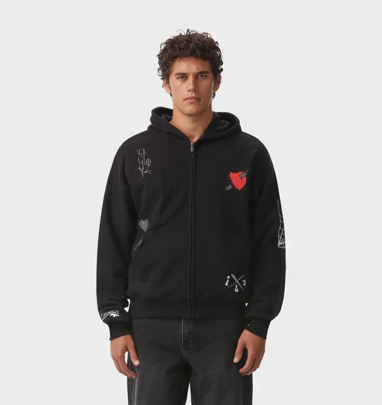 Ugly Love Zip Up Box Hood - Black sold by I Love Ugly