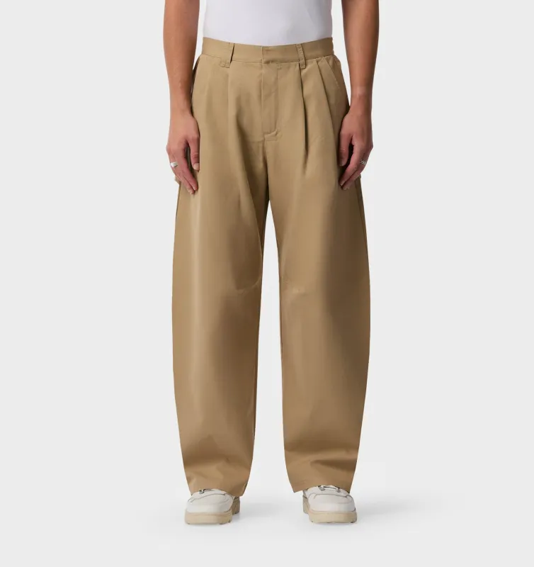 Balloon Pleat Pant - Beige sold by I Love Ugly