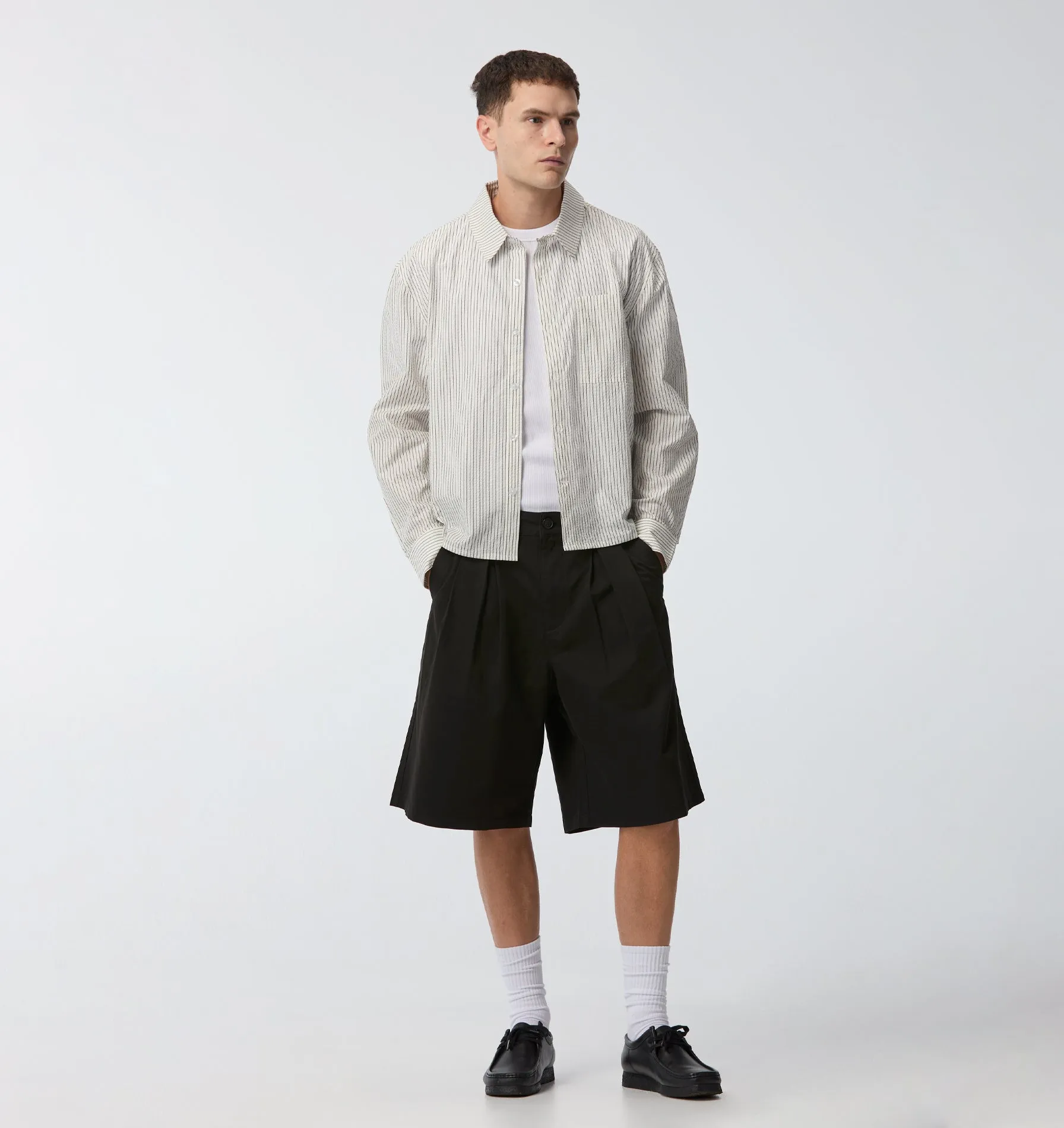 Wide Pleat Short - Black sold by I Love Ugly product image thumbnail 2