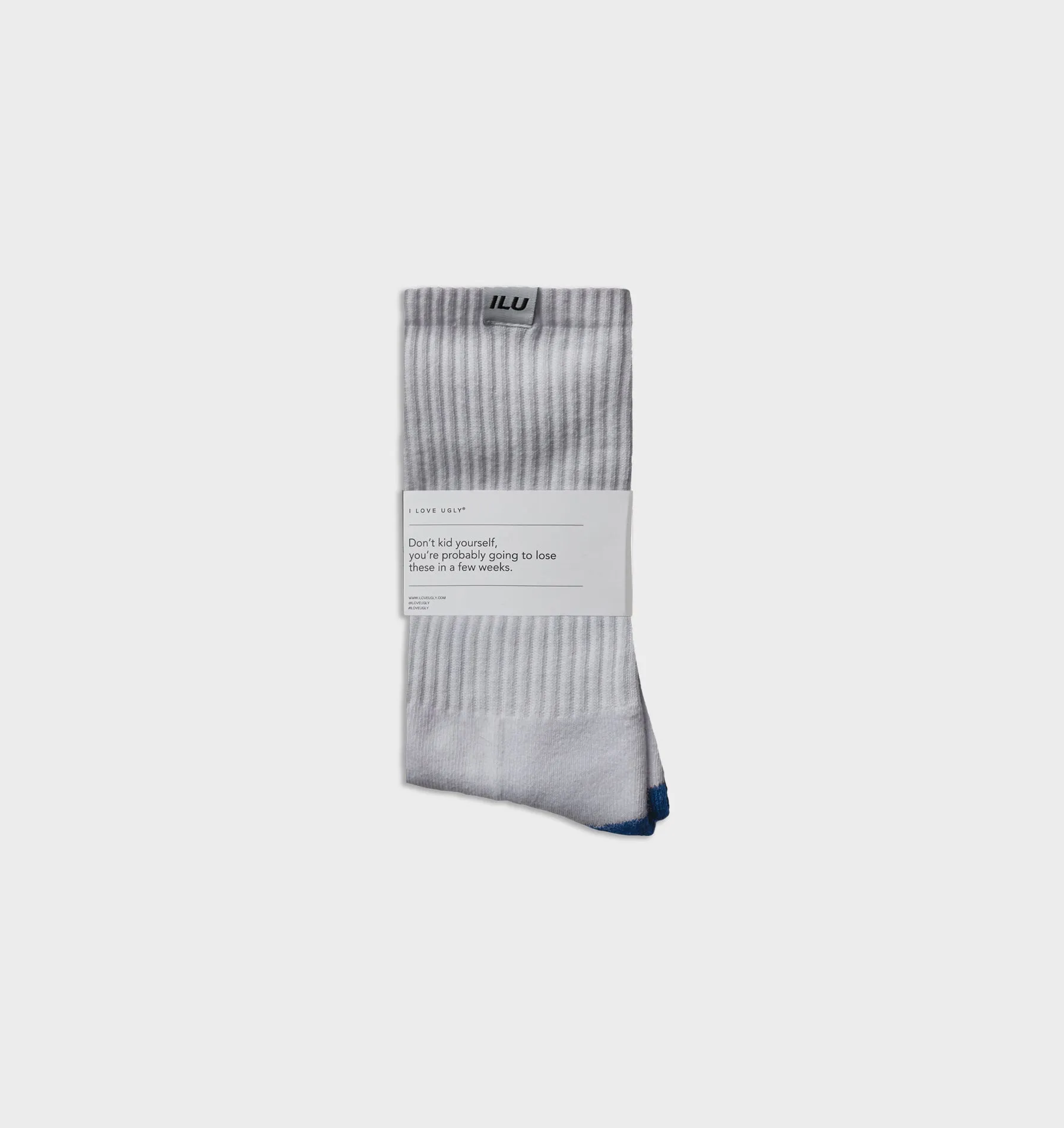 Panelled Sock - White/Cobalt sold by I Love Ugly product image thumbnail 2