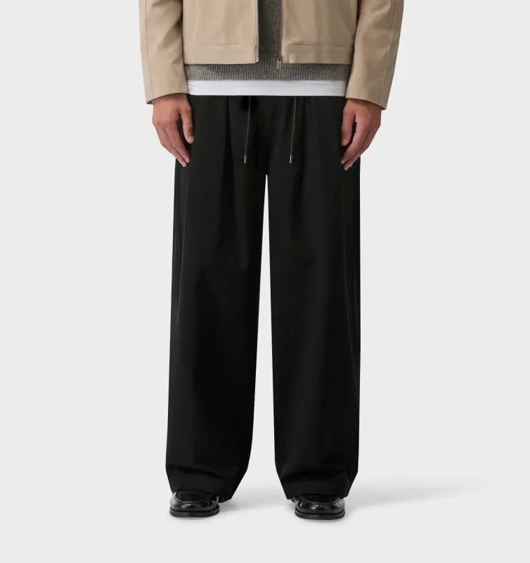 Wide Leg Pleat Pant - Black made by I Love Ugly