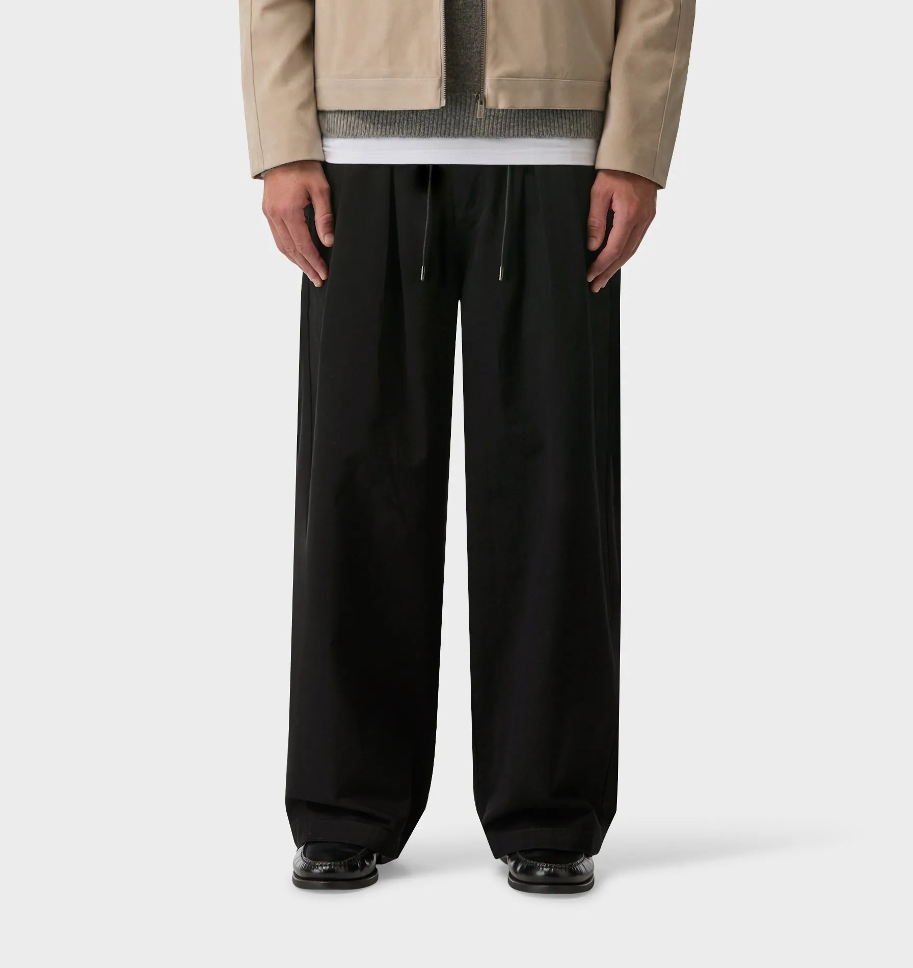 Wide Leg Pleat Pant - Black sold by I Love Ugly