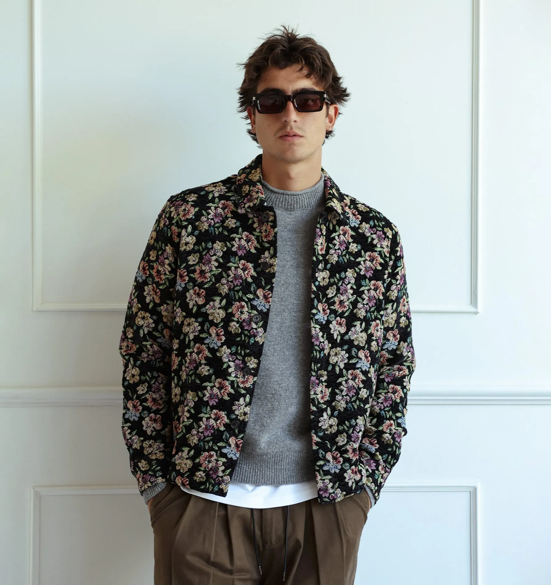 Floral Overshirt - Dark Floral sold by I Love Ugly product image thumbnail 2
