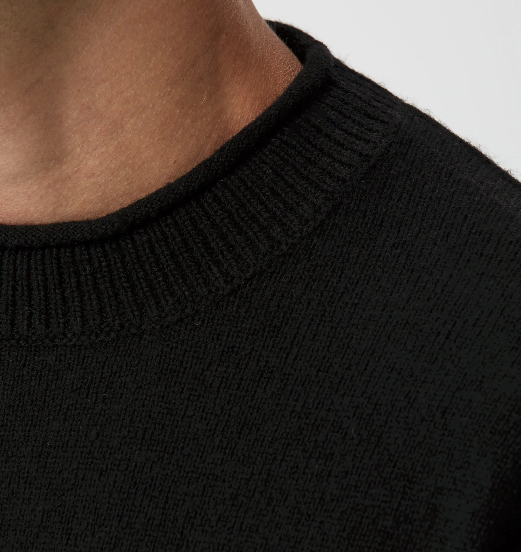 Rolled Neck Knit Sweater - Black sold by I Love Ugly product image thumbnail 2