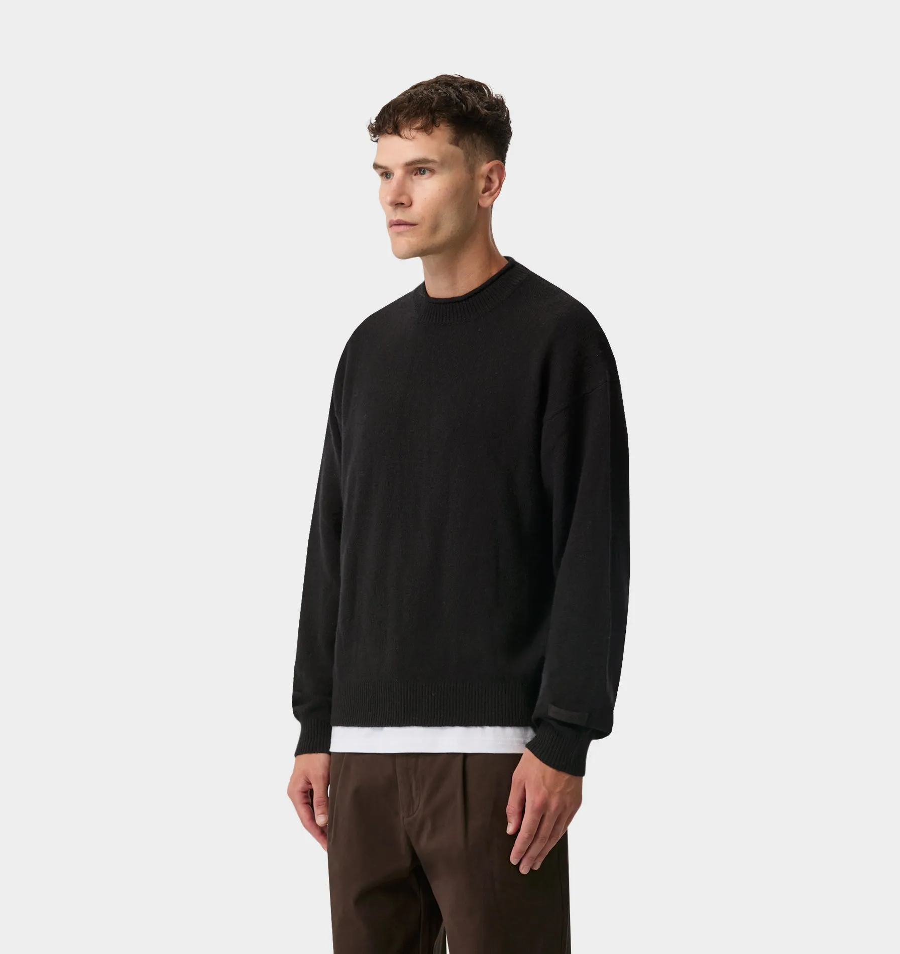 Rolled Neck Knit Sweater - Black sold by I Love Ugly product image thumbnail 4