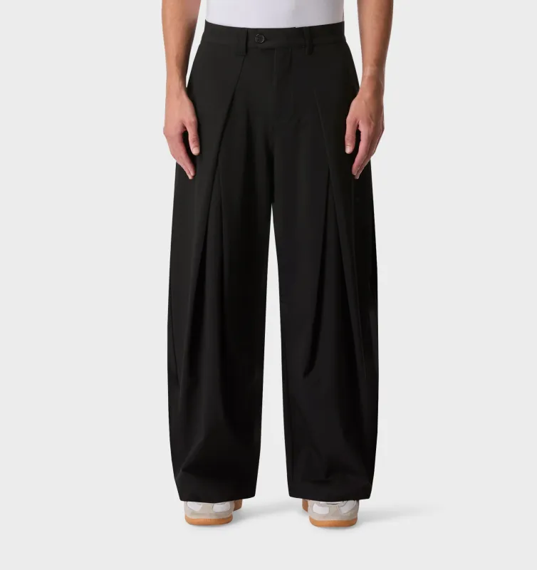 Vermont Pleat Pant - Black made by I Love Ugly
