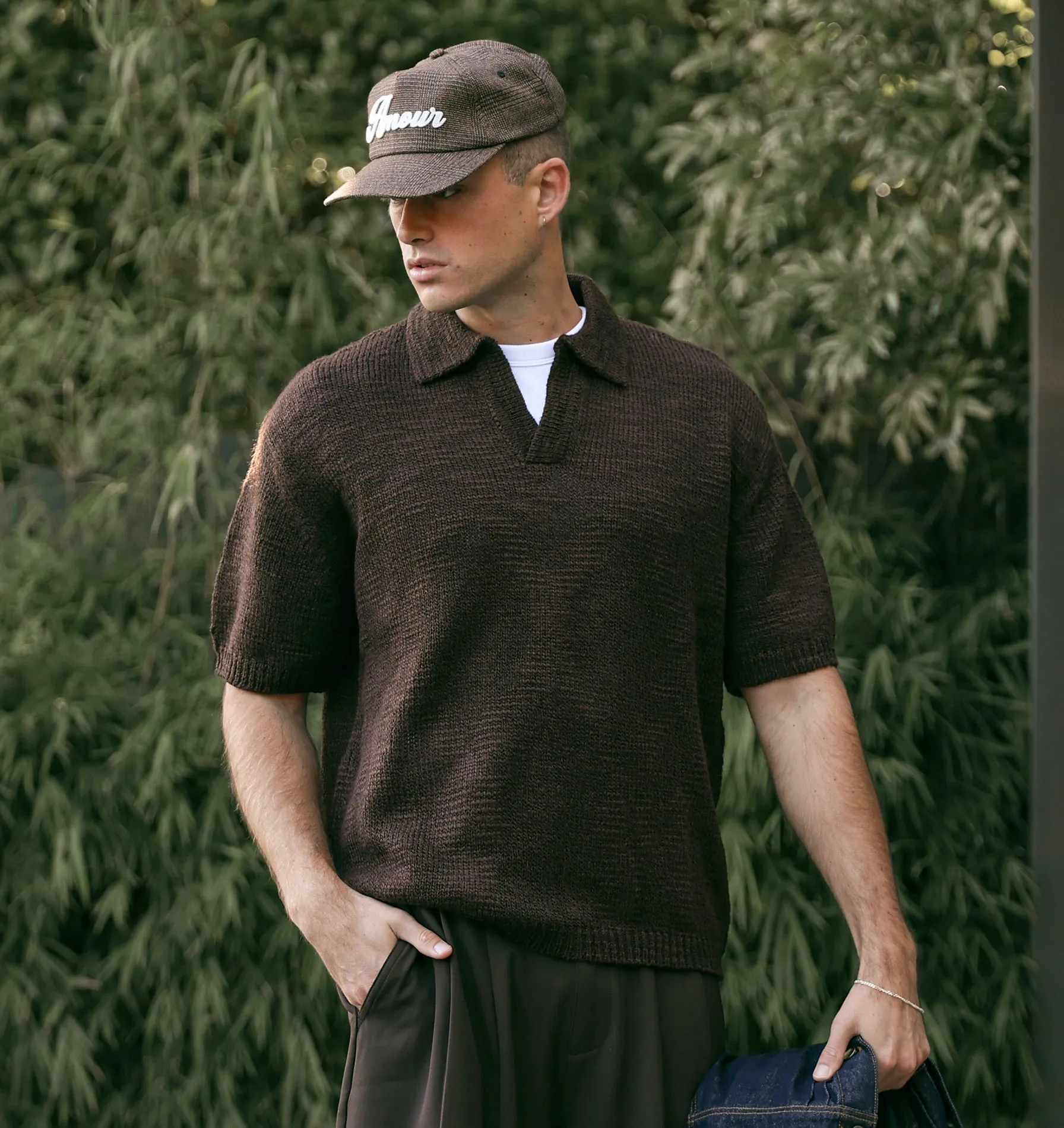 Box Knit Polo - Brown sold by I Love Ugly product image thumbnail 2