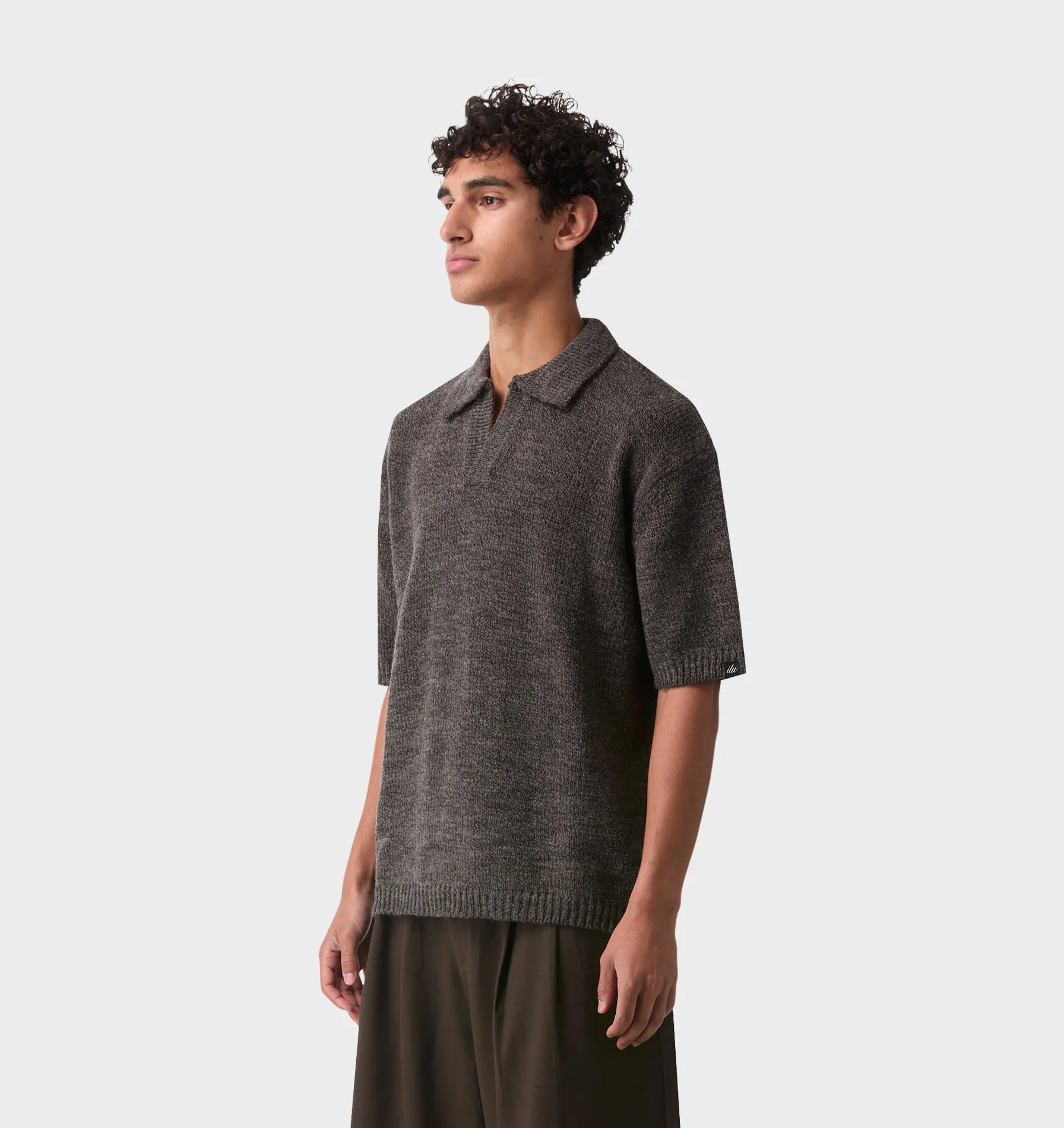 Box Knit Polo - Charcoal sold by I Love Ugly product image thumbnail 4