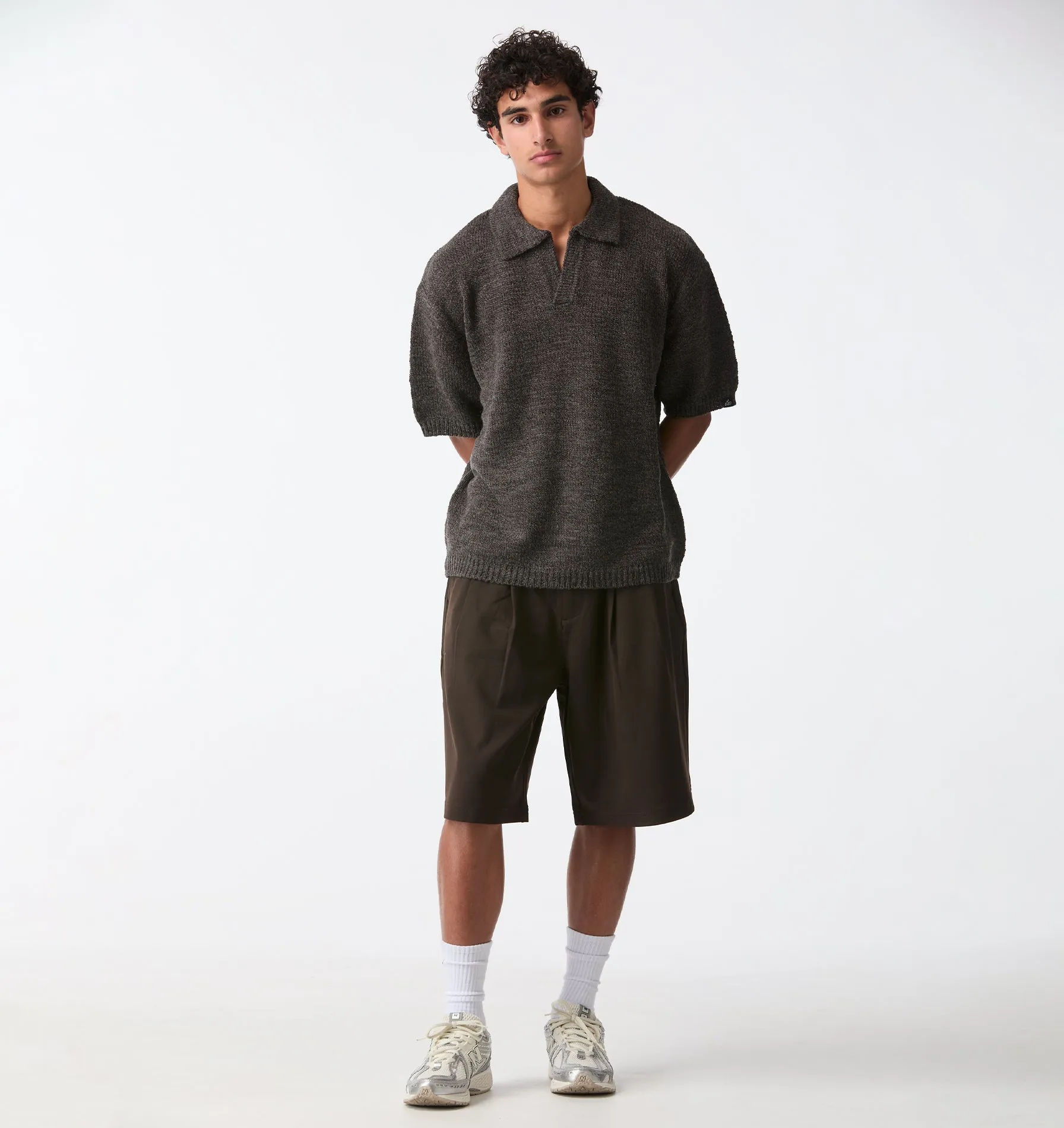 Box Knit Polo - Charcoal sold by I Love Ugly product image thumbnail 3