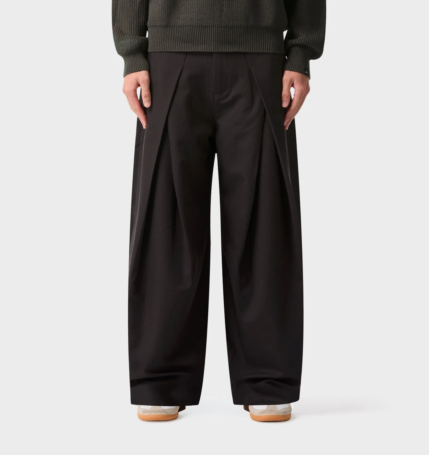 Vermont Pleat Pant - Asphalt sold by I Love Ugly