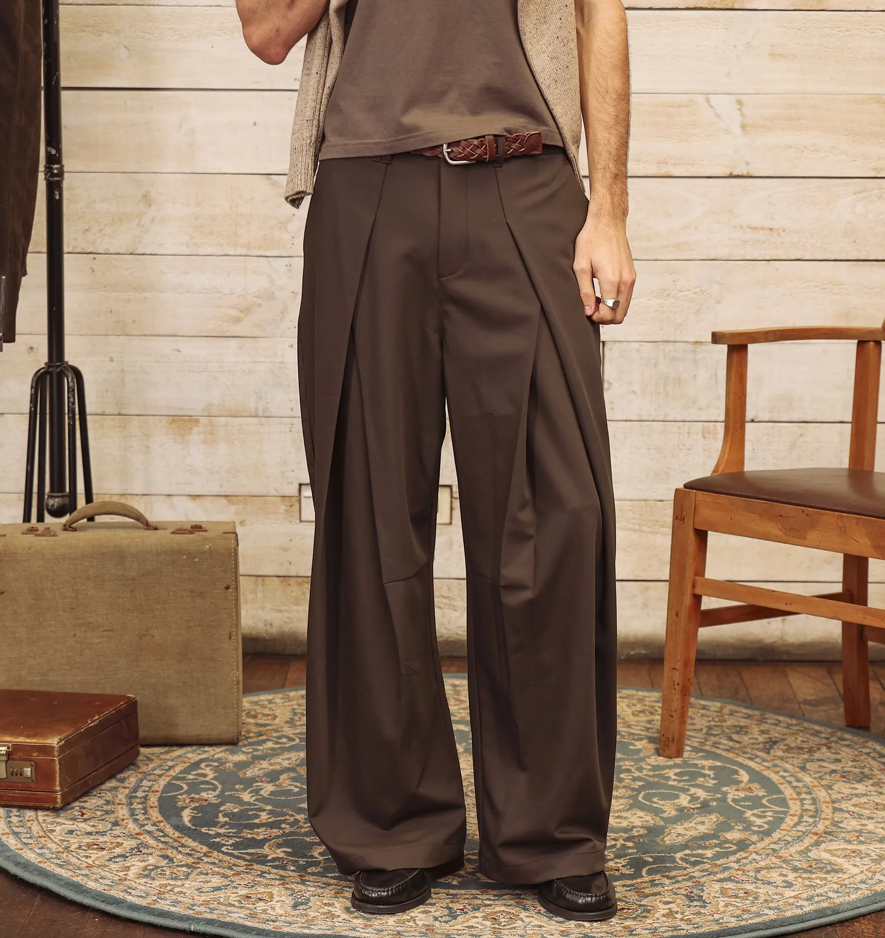Vermont Pleat Pant - Asphalt sold by I Love Ugly product image thumbnail 2