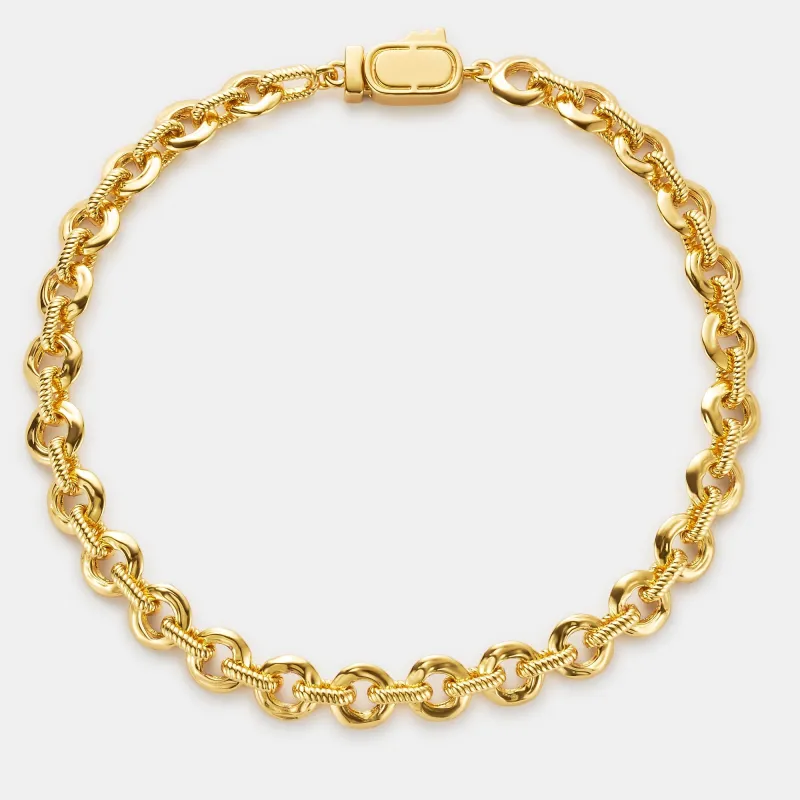 Melted Link Bracelet (Gold) sold by Craftd London
