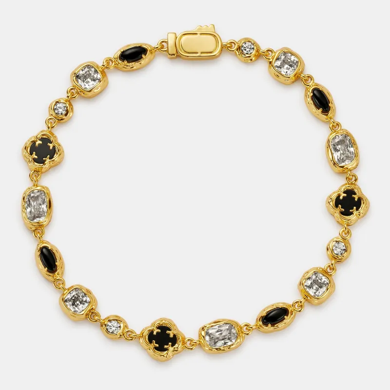 Melted Onyx Gemstone Bracelet (Gold) made by Craftd London