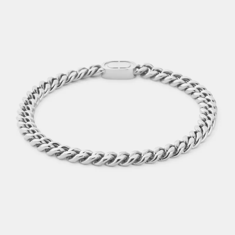 Cuban Bracelet (Silver) 6mm sold by Craftd London