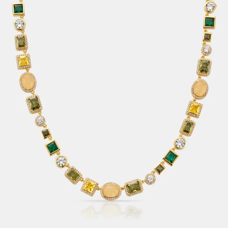Emerald Gemstone Necklace (Gold) sold by Craftd London