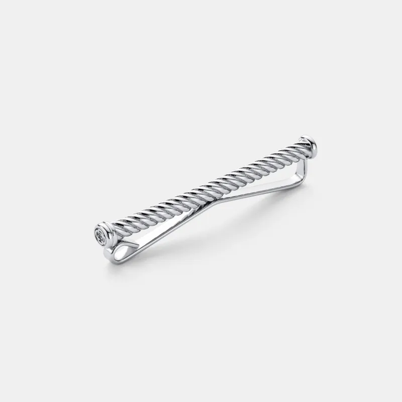 Rope Tie Clip (Silver) sold by Craftd London