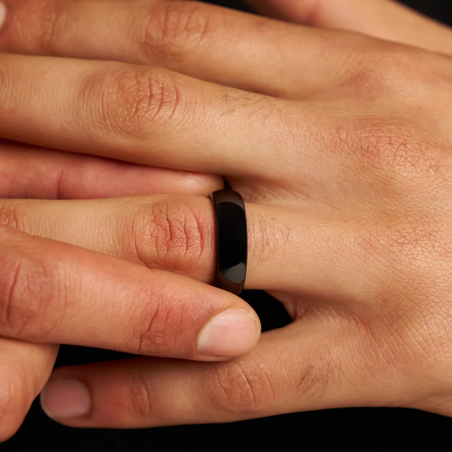 Rounded Ring (Black) 7mm | Tungsten sold by Craftd London product image thumbnail 5