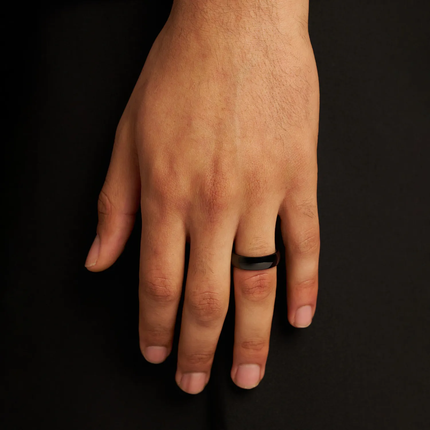 Rounded Ring (Black) 7mm | Tungsten sold by Craftd London product image thumbnail 4