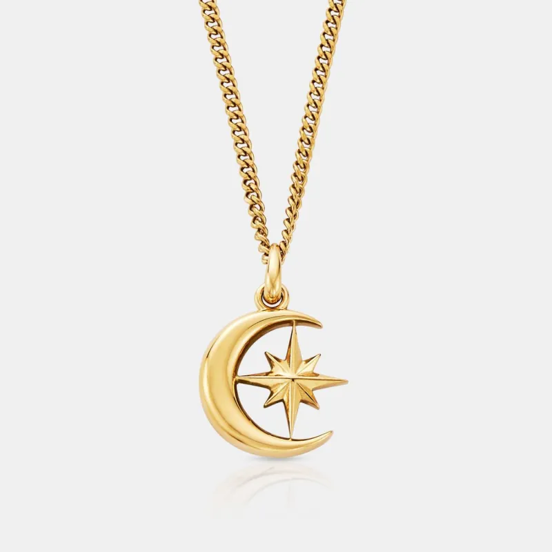 Moon & Star (Gold) sold by Craftd London