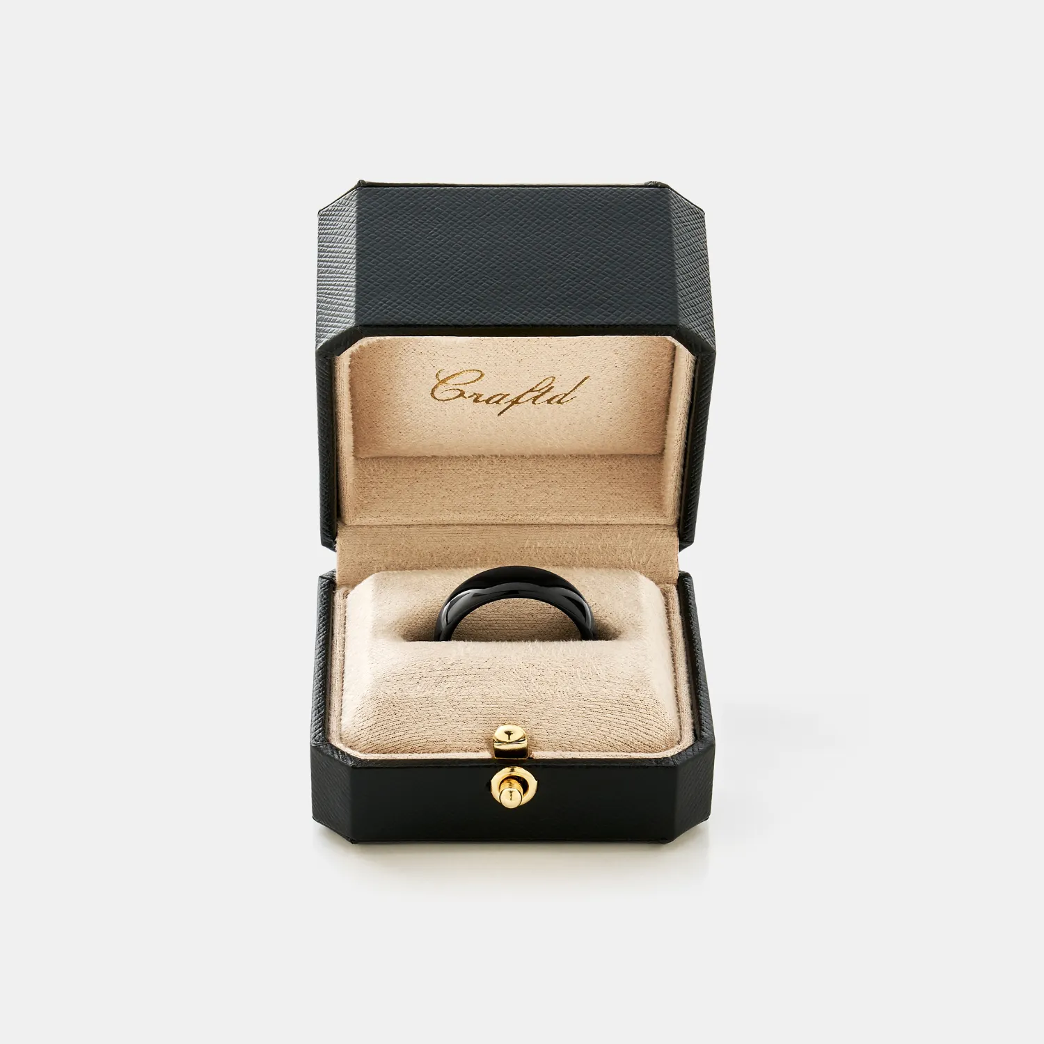 Rounded Ring (Black) 7mm | Sterling Silver sold by Craftd London product image thumbnail 3