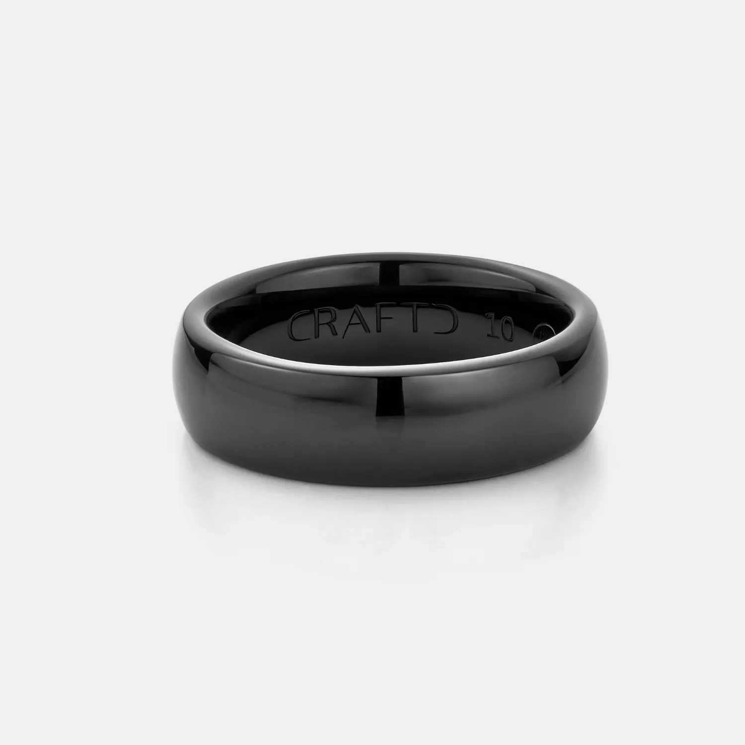 Rounded Ring (Black) 7mm | Sterling Silver sold by Craftd London product image thumbnail 2