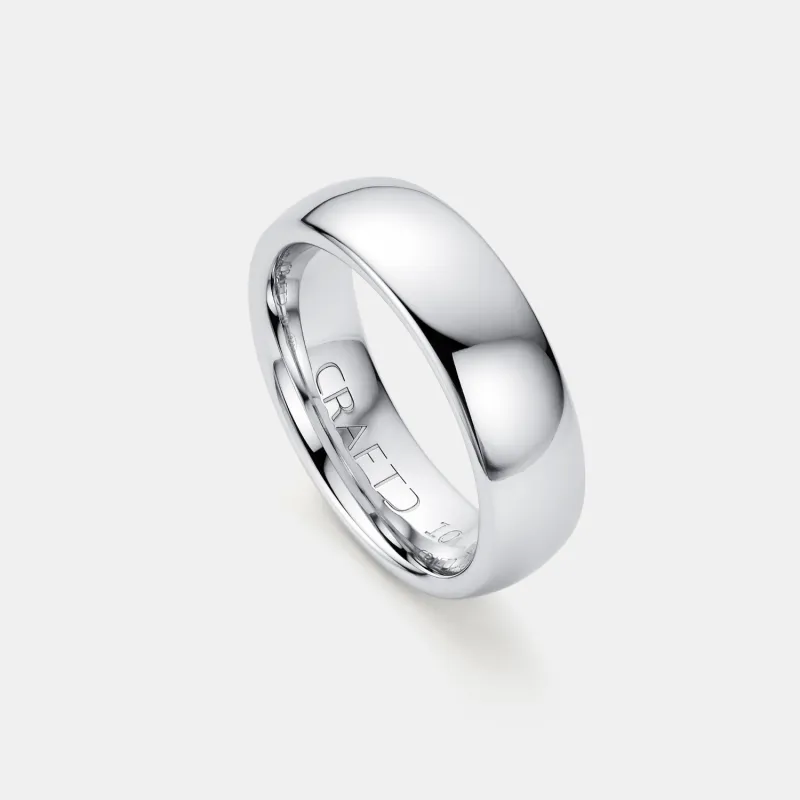 Rounded Ring (Silver) 7mm | Sterling Silver sold by Craftd London