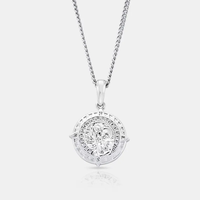 Iced St Christopher (Silver) made by Craftd London