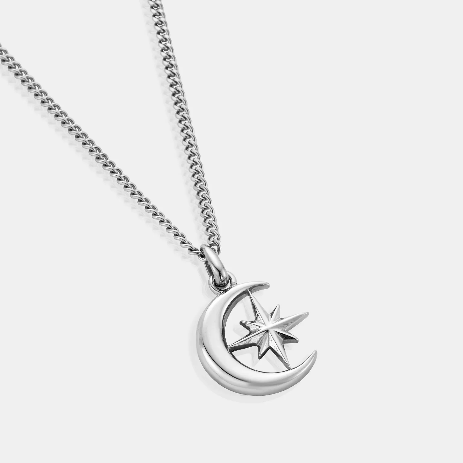 Moon & Star (Silver) sold by Craftd London product image thumbnail 4