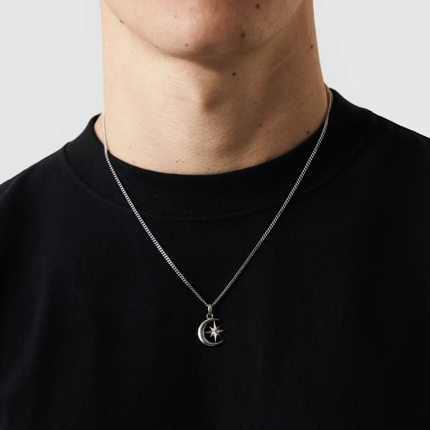 Moon & Star (Silver) sold by Craftd London product image thumbnail 2