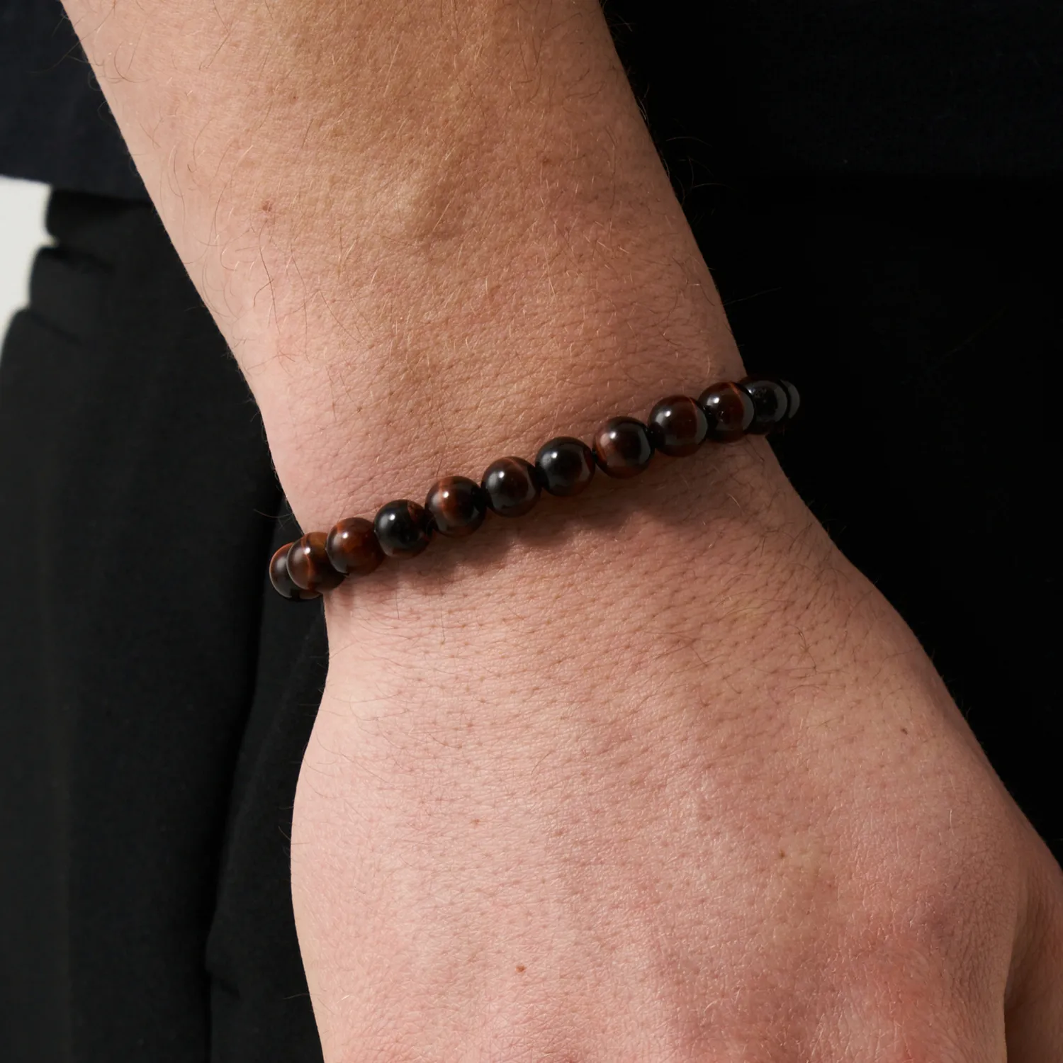 Tiger's Eye Metal Bead Bracelet (Gold) sold by Craftd London product image thumbnail 4