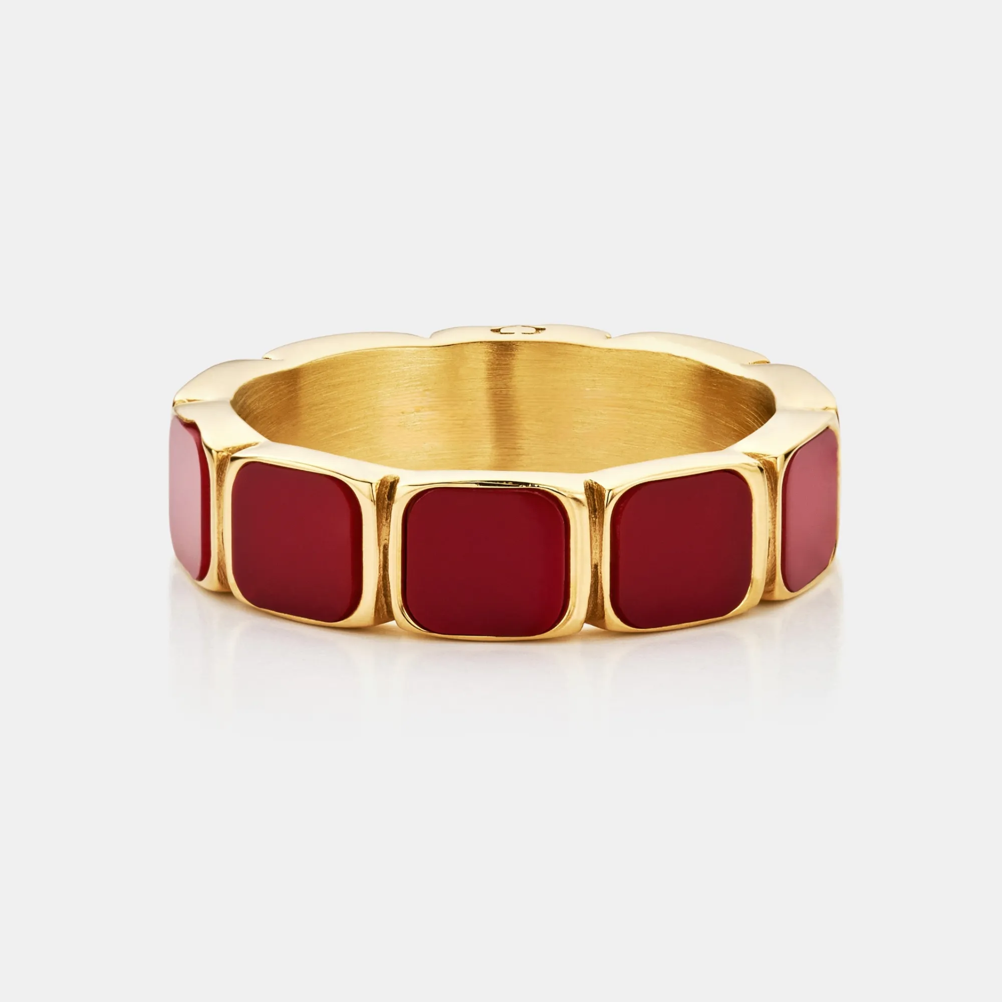 Red Stone Band Ring (Gold) sold by Craftd London