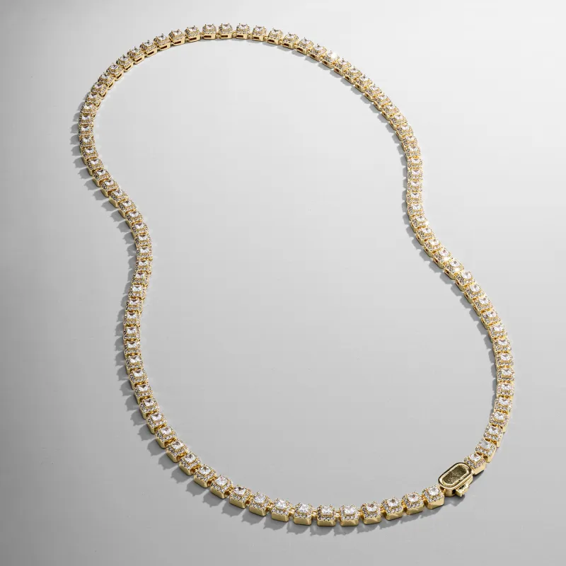 Cluster Stone Tennis Chain (Gold) made by Craftd London