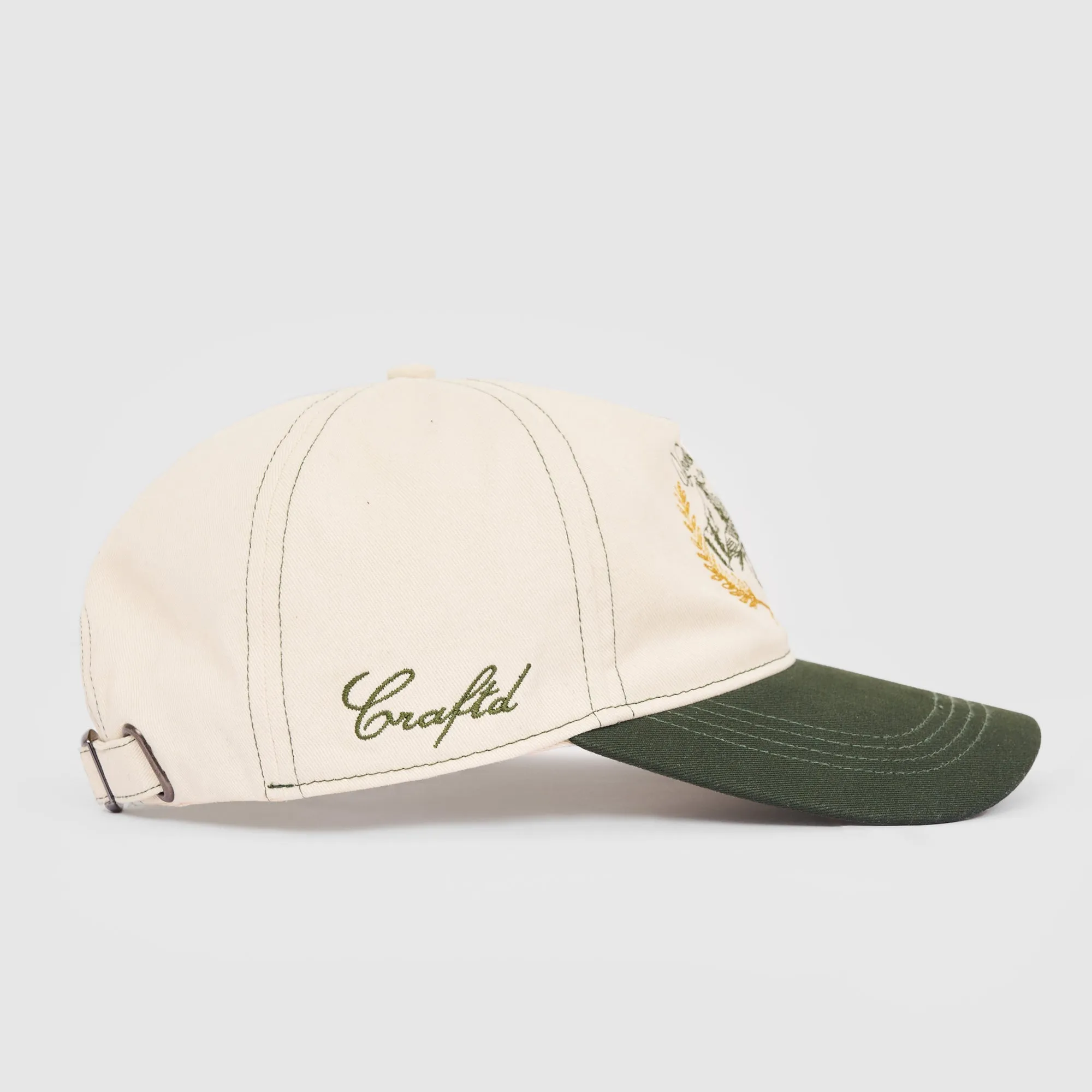 Yacht Club Cap (Cream/Green) sold by Craftd London product image thumbnail 2
