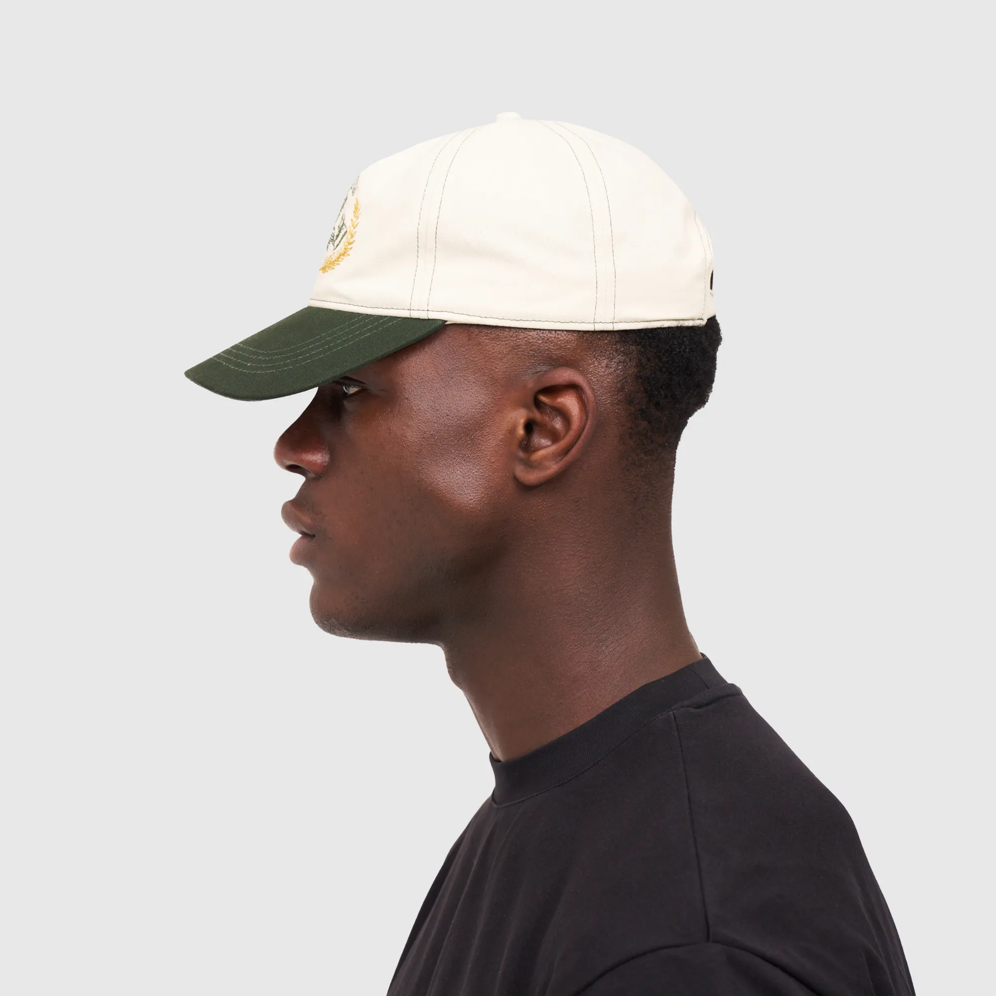 Yacht Club Cap (Cream/Green) sold by Craftd London product image thumbnail 4
