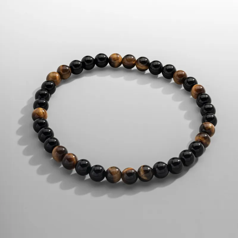 Tiger's Eye Obsidian Bead Bracelet sold by Craftd London