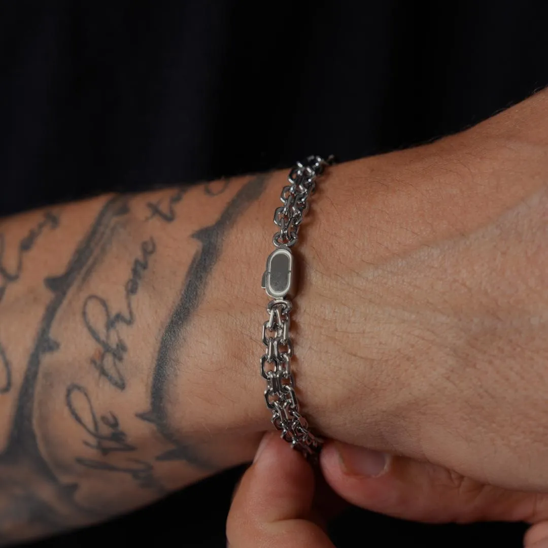 Double Belcher Bracelet (Silver) sold by Craftd London product image thumbnail 2