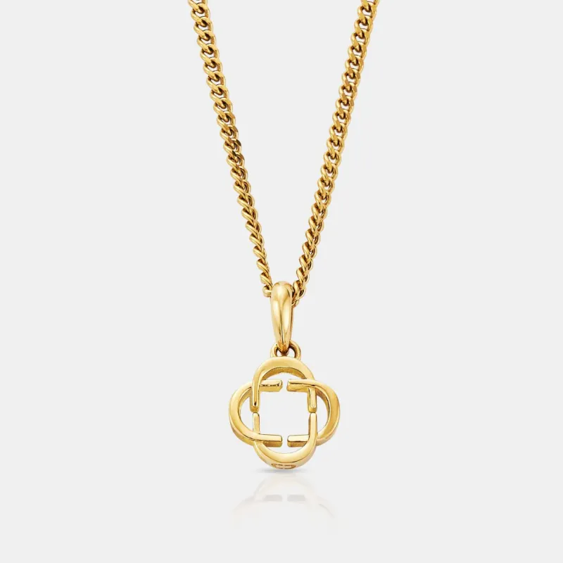 Clover Logo Pendant (Gold) sold by Craftd London