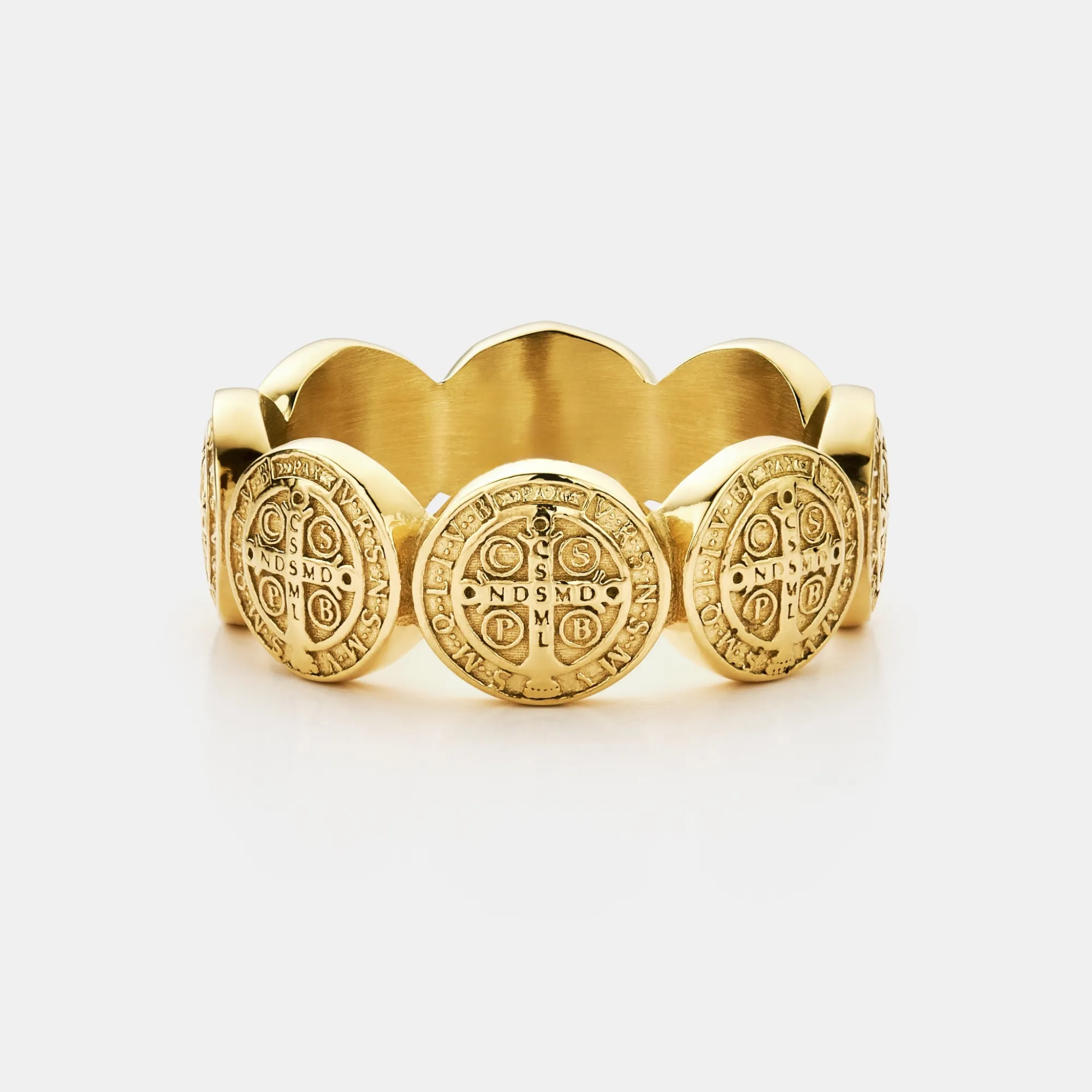 Saint Benedict Band Ring (Gold) sold by Craftd London