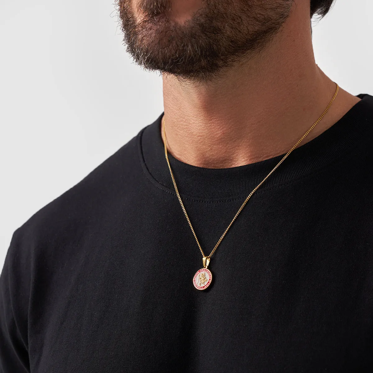 Enamel Saint Christopher (Gold) sold by Craftd London product image thumbnail 3