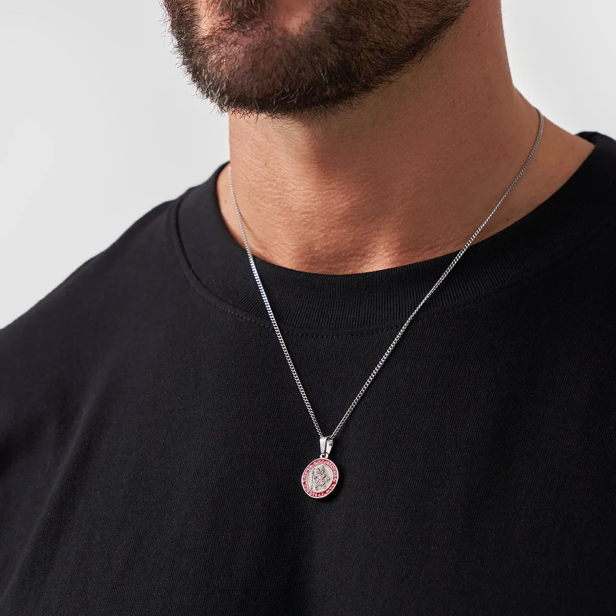 Enamel Saint Christopher (Silver) sold by Craftd London product image thumbnail 3