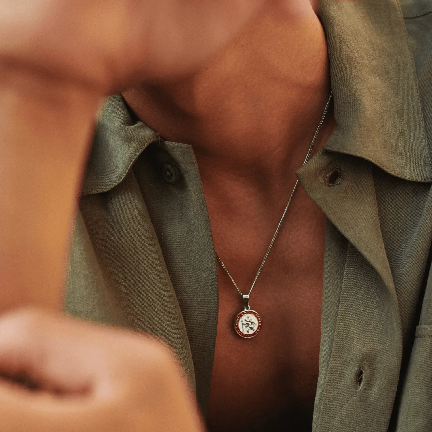 Enamel Saint Christopher (Silver) sold by Craftd London product image thumbnail 5