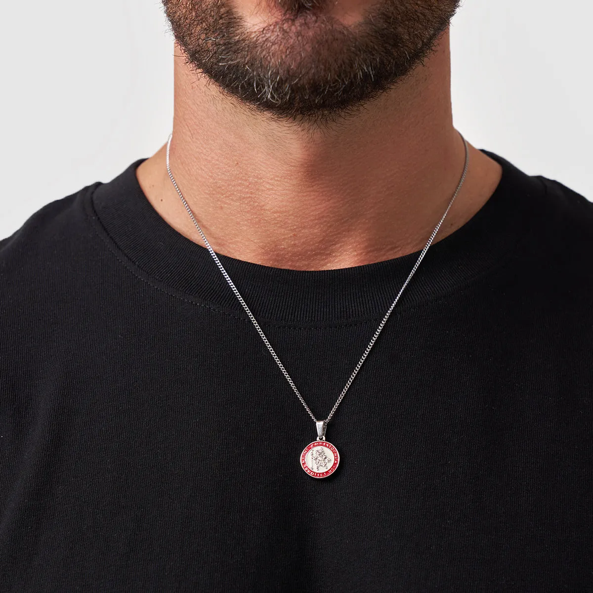 Enamel Saint Christopher (Silver) sold by Craftd London product image thumbnail 2