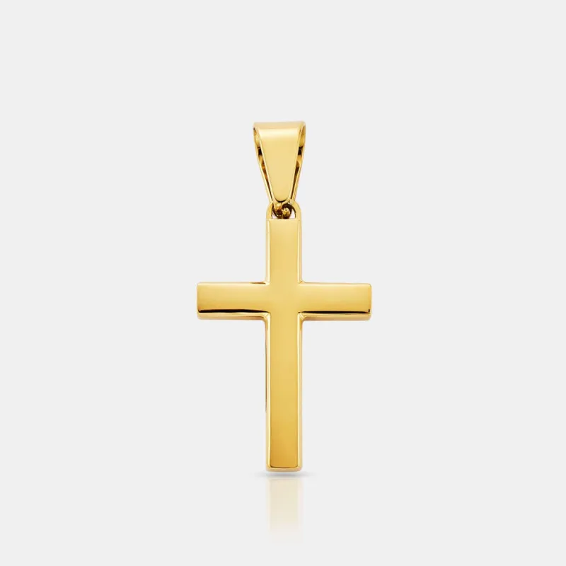 Latin Cross Pendant (Gold) sold by Craftd London